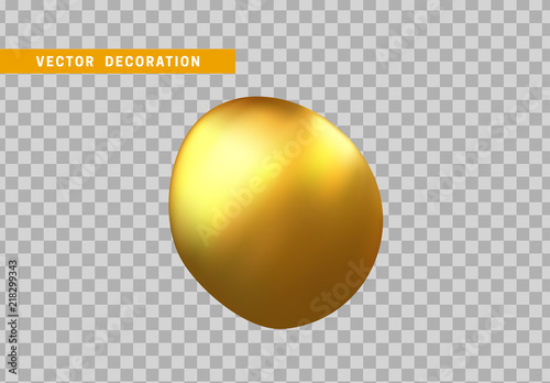 Gold nuggets isolated on a transparent background. Shape liquid drops with color golden gradient. Abstract 3d yellow fluid.