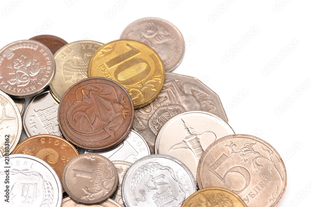 A Mix of Coins from Various Countries A Mix of Coins from Various Countries