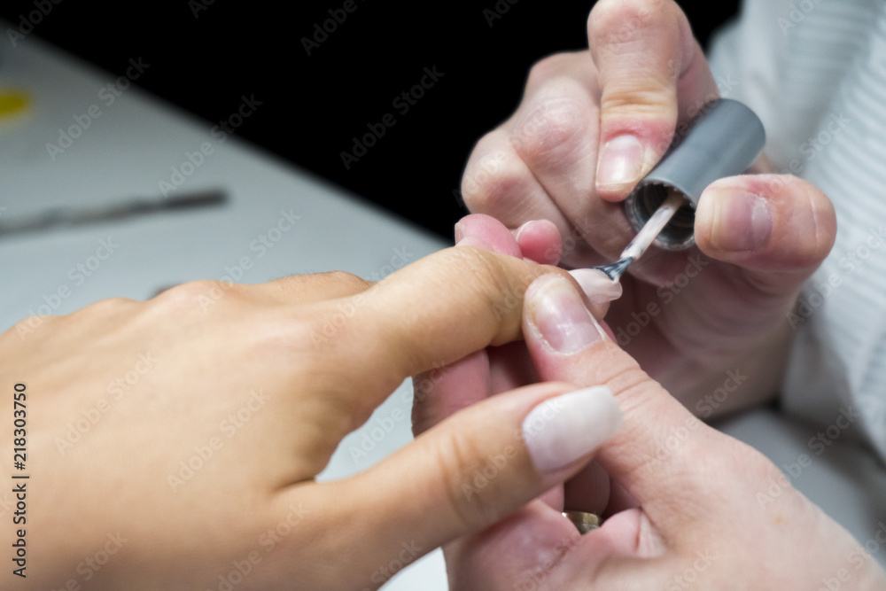 nail beauty process, polishing and painting nail beauty process, polishing and painting