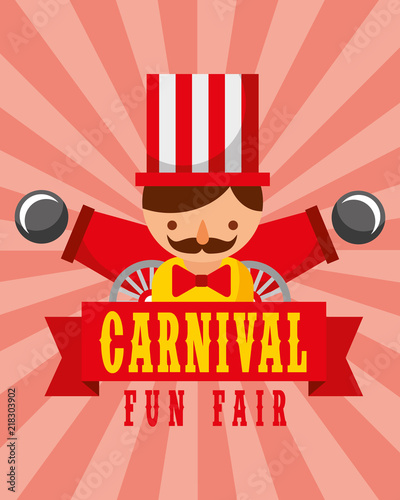 man and cannons entertainment carnival fun fair