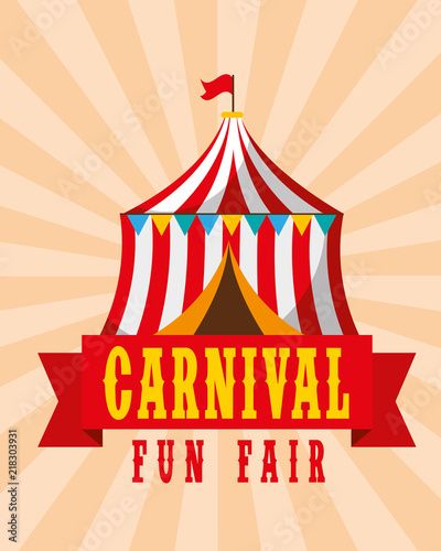 tent circus amusement retro carnival fun fair