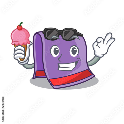 With ice cream cartoon home kitchen towel