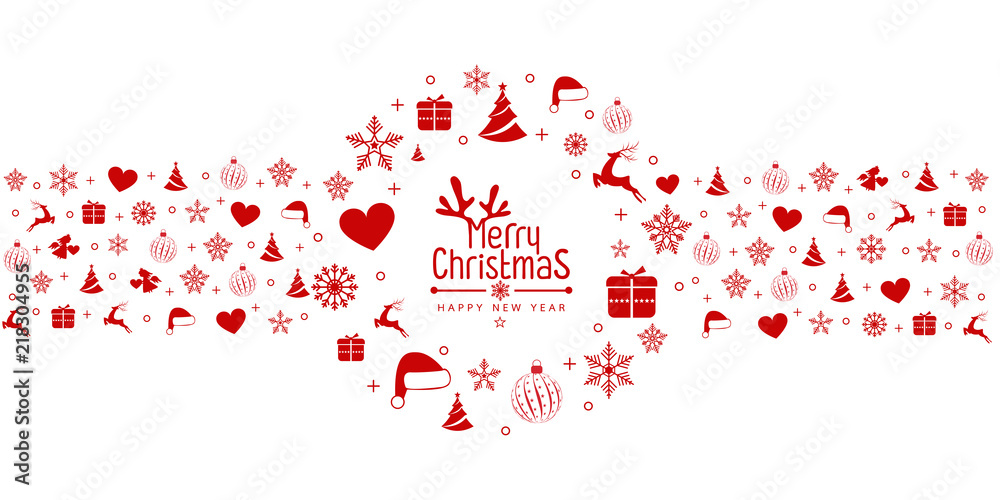 Christmas background with element icons banner, snowflakes. Vector illustration Christmas background with element icons banner, snowflakes. Vector illustration