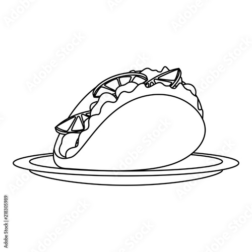 delicious mexican taco icon