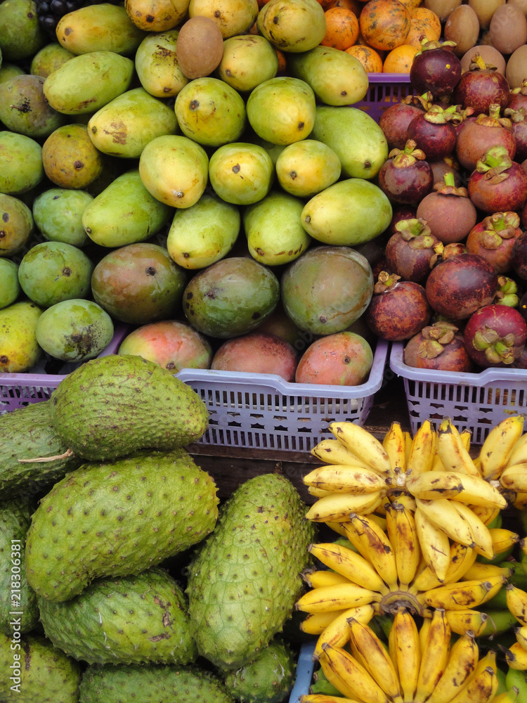 Set of fruit in market