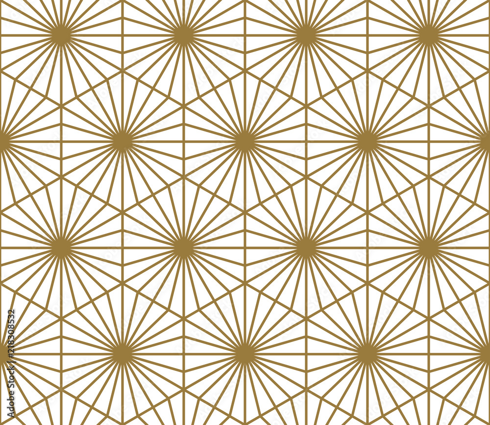 Seamless pattern based on Japanese ornament Kumiko