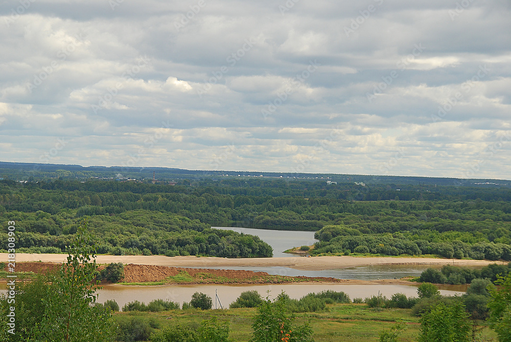 Naklejka premium Vyatka river , landscape