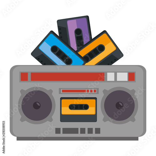 radio music player with cassettes
