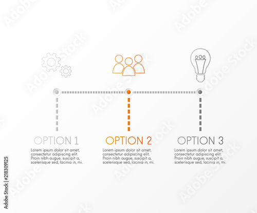 Design of gray infographic with icons. Vector.