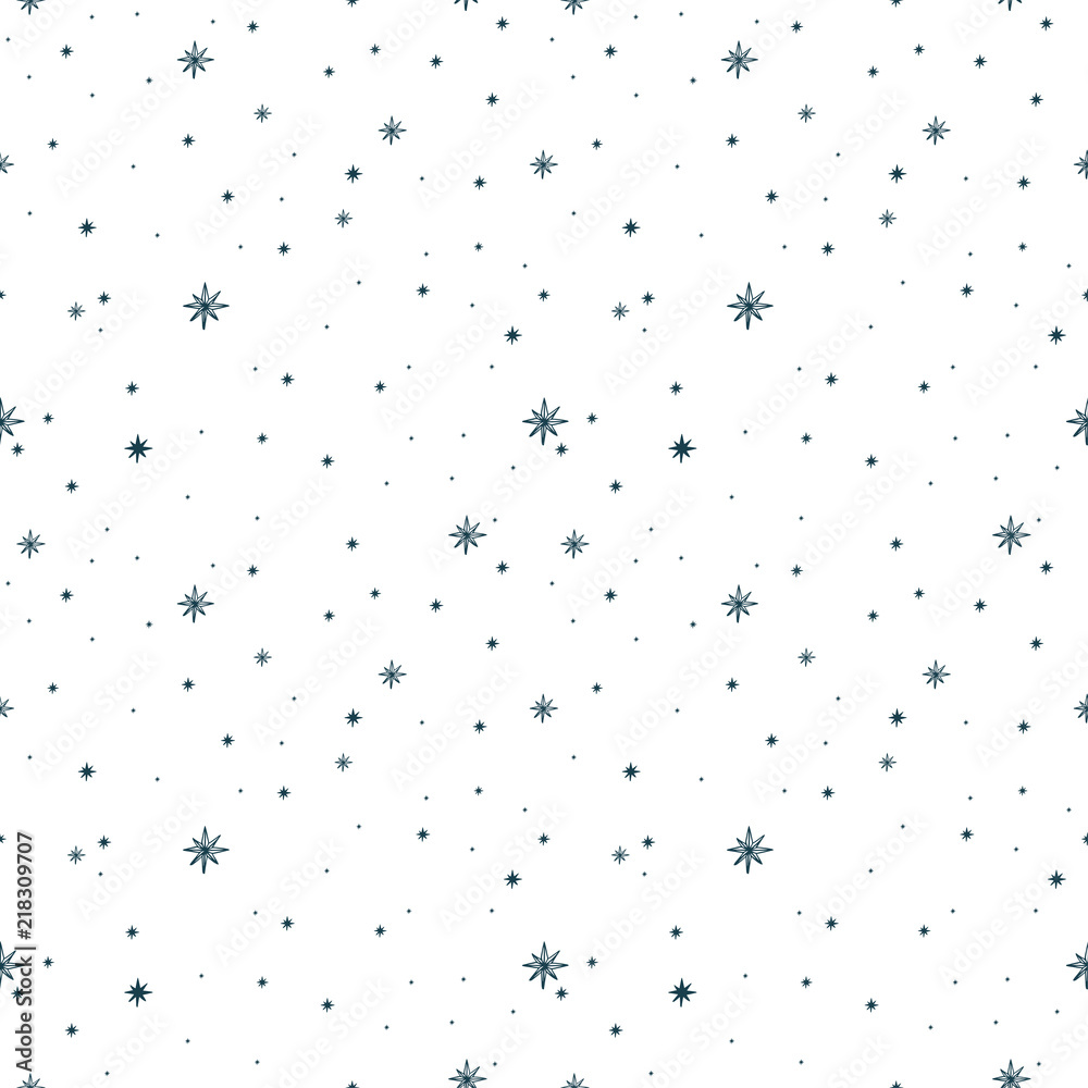 Seamless pattern with a night sky of stars and constellations. Hand-Drawn illustration Background. Beautiful elegant magic abstract picture. For printing on textiles, wallpaper and other decor. Seamless pattern with a night sky of stars and constellations. Hand-Drawn illustration Background. Beautiful elegant magic abstract picture. For printing on textiles, wallpaper and other decor.