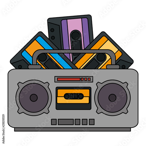 radio music player with cassettes