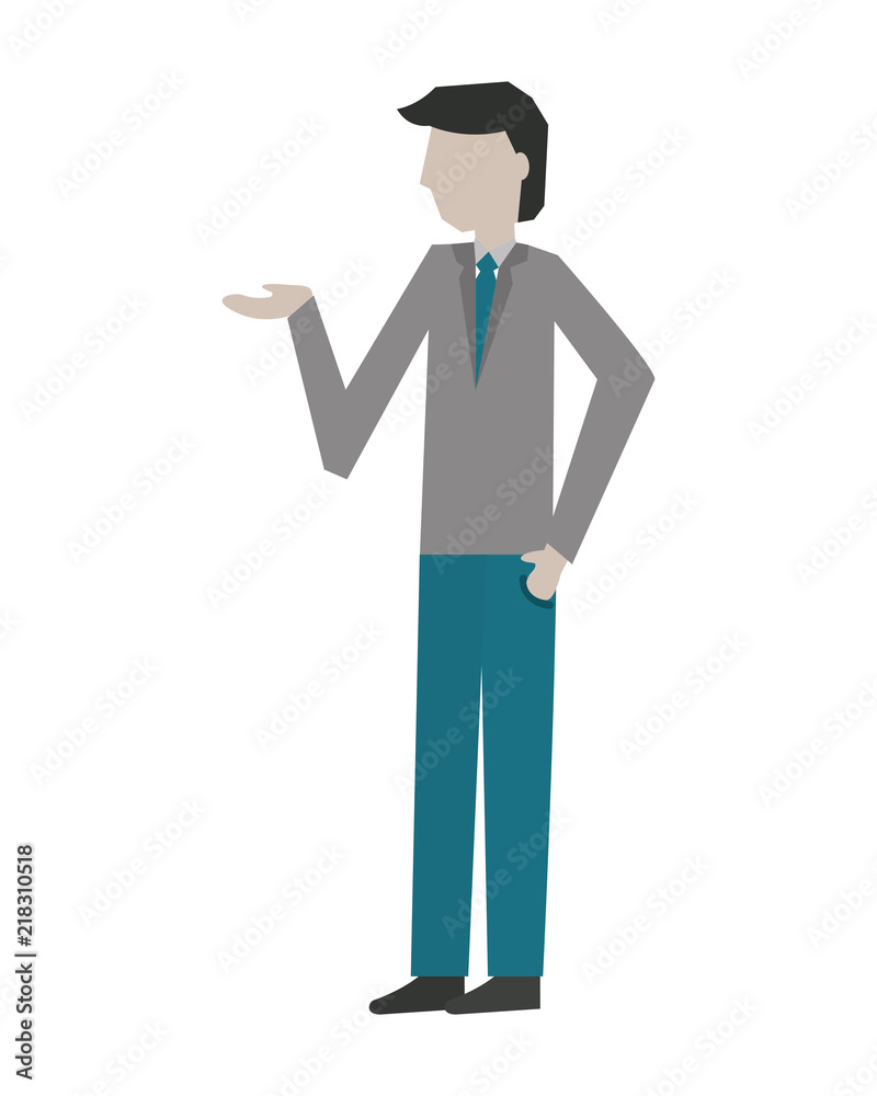 businessman in suit character manager