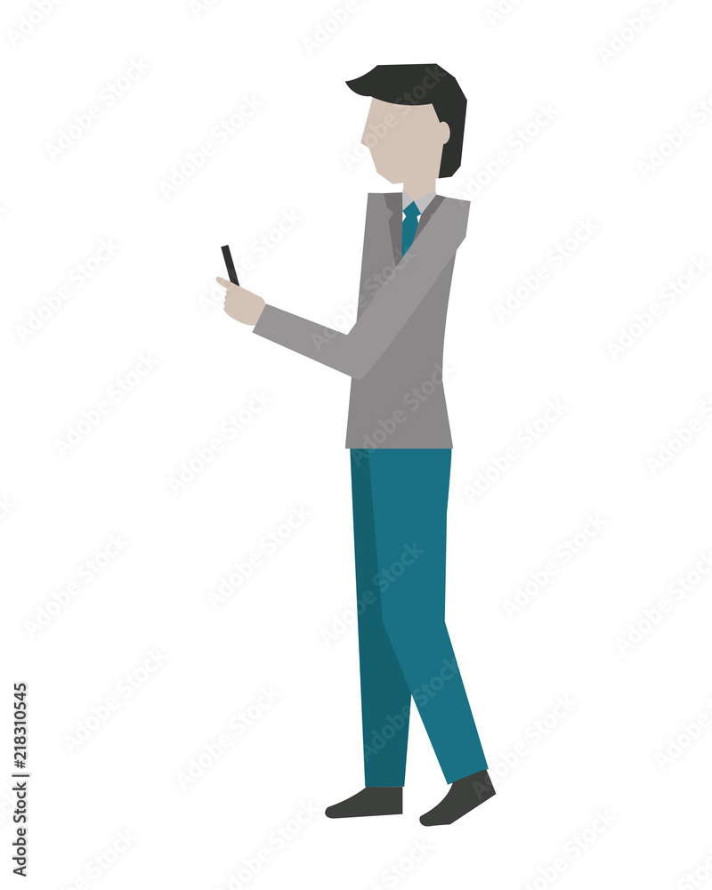 businessman using smartphone gadget technology
