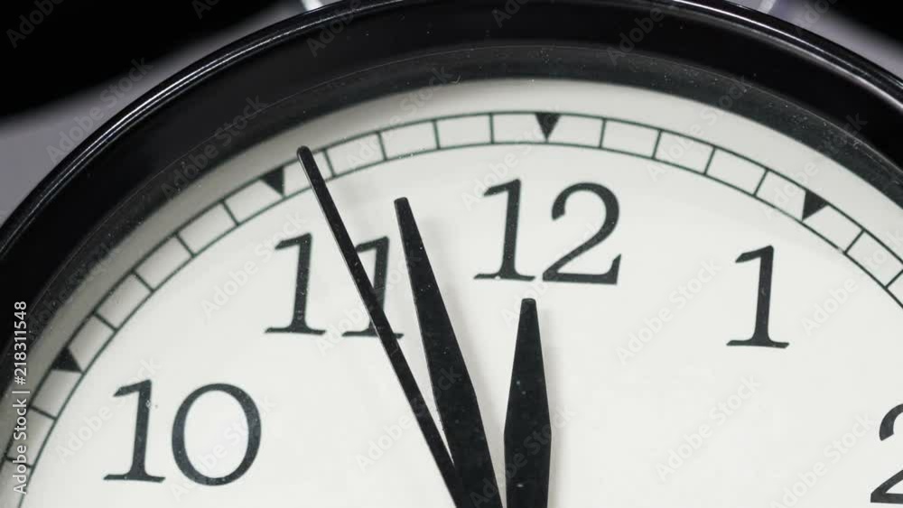time lapse of clock showing at noon time lapse of clock showing at noon