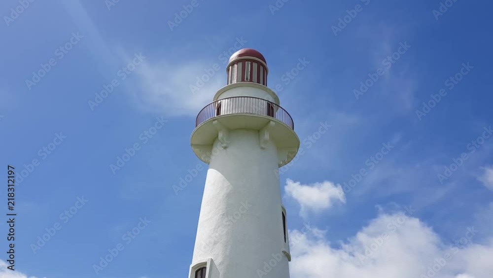 Timelapse of the Basco lighthouse with people at the top in Batanes, Philippines. Timelapse of the Basco lighthouse with people at the top in Batanes, Philippines.