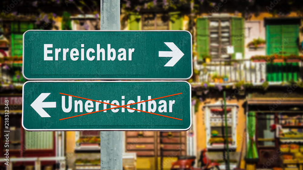 Schild 350 - Erreichbar Schild 350 - Erreichbar