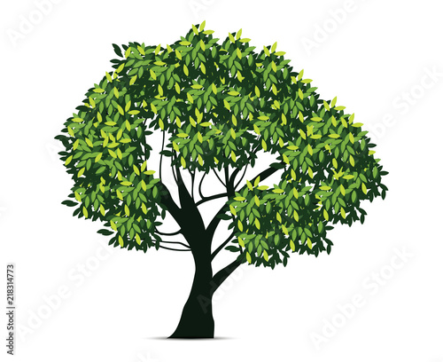 Realistic design of tree illustration