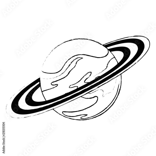 universe planet saturn space icon
