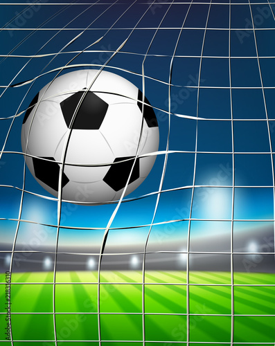 A football at the goal © GraphicsRF