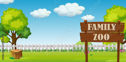 A family zoo landscape
