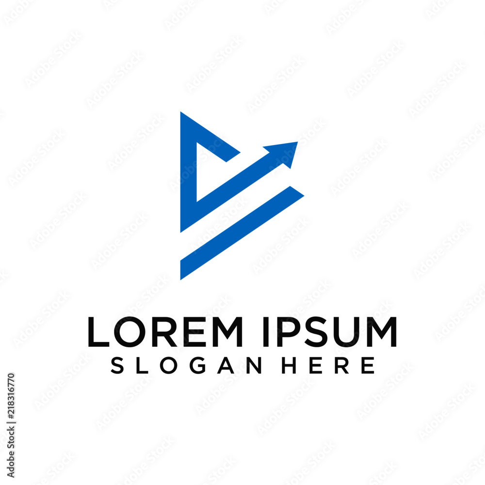 Triangle growth logo design Triangle growth logo design