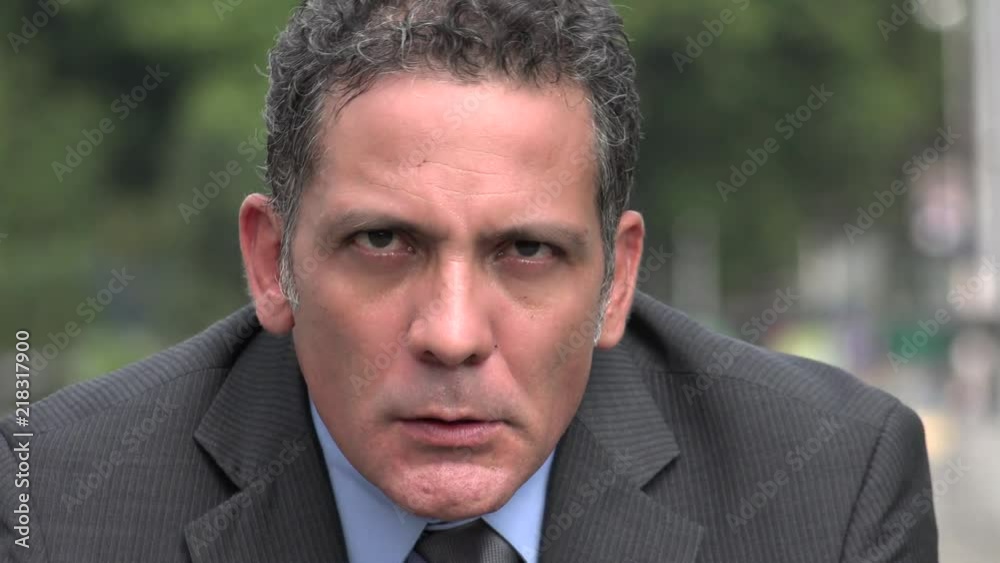 Stressed Adult Hispanic Businessman Stressed Adult Hispanic Businessman