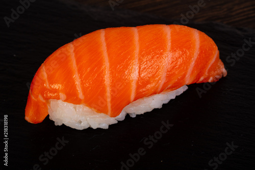 Tasty salmon sushi