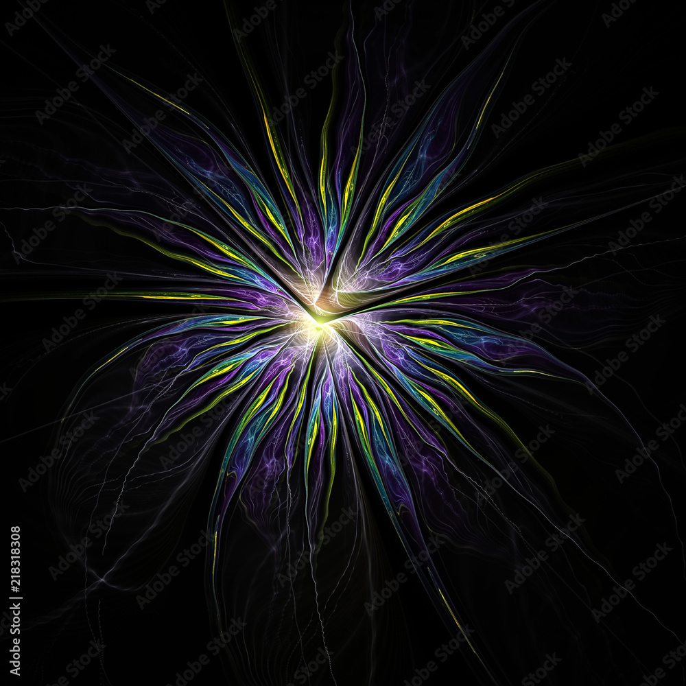 Fototapeta premium Abstract multicolored illustration on a dark background