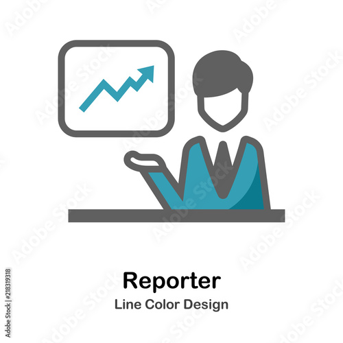 Reporter Flat Icon