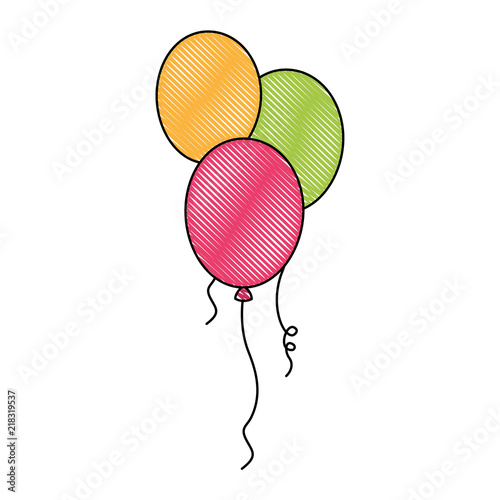 balloons helium isolated icon