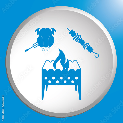 Brazier kebab and chicken icon