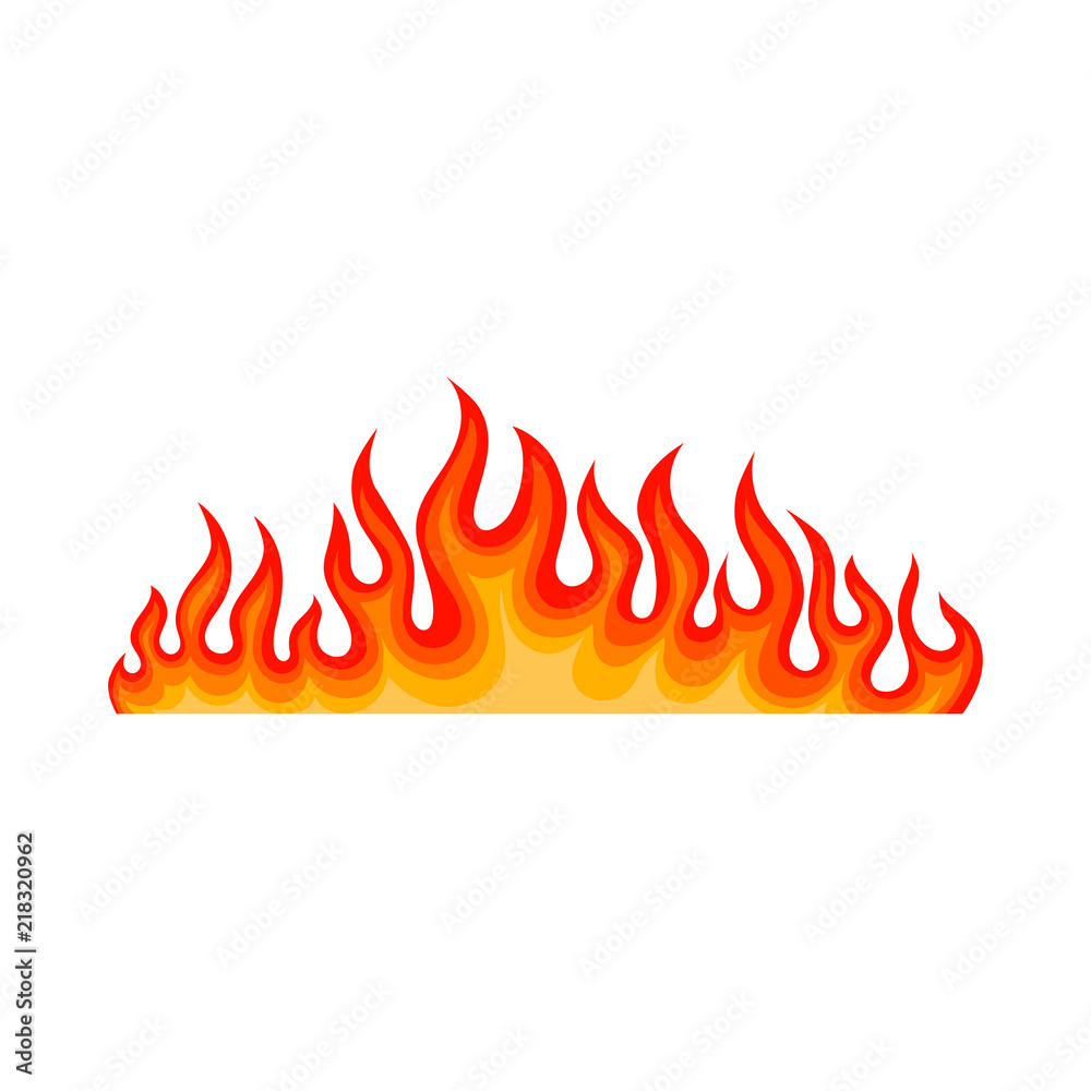 Fire flame vector Illustration on a white background Stock Vector