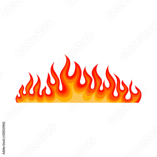 Fire flame vector Illustration on a white background