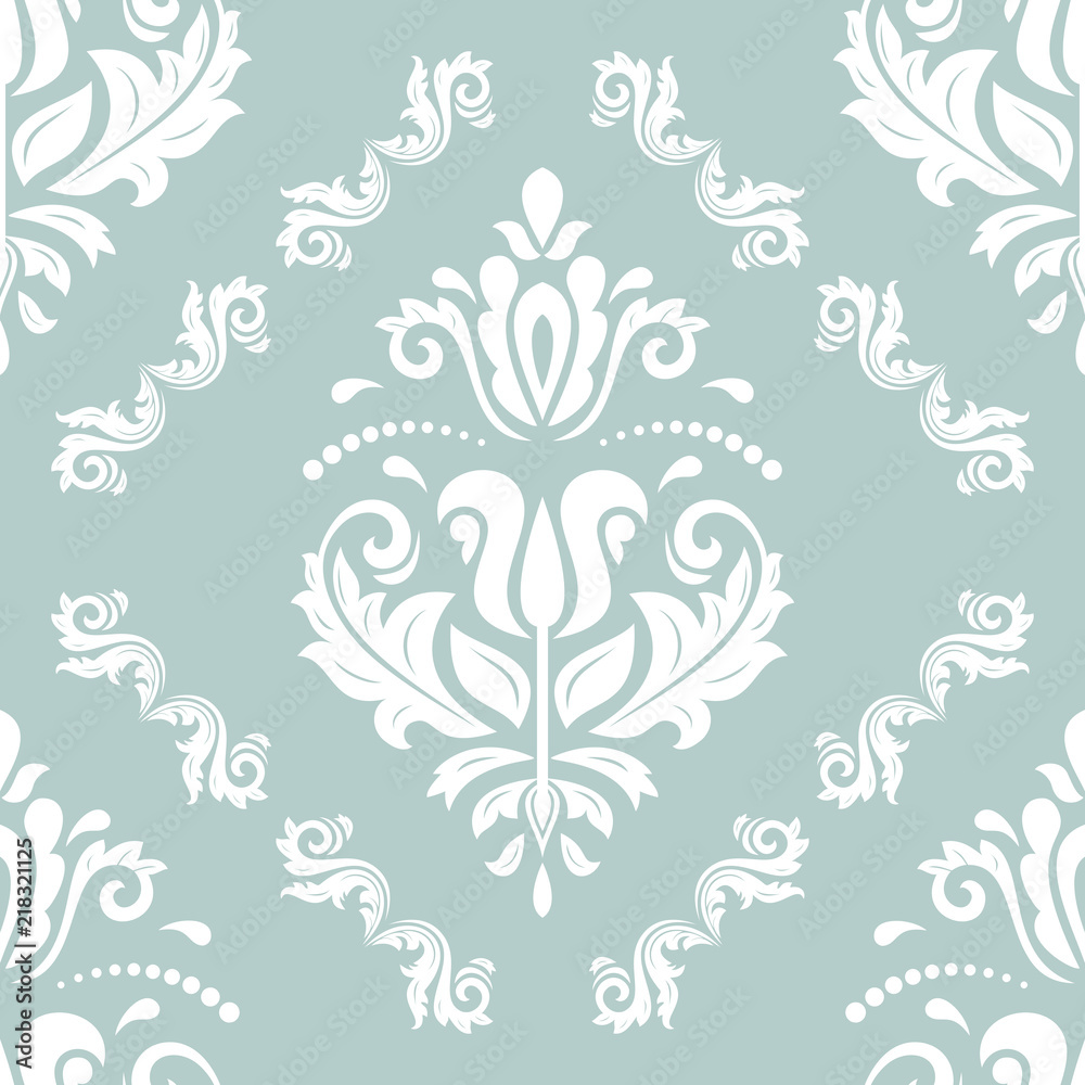 Orient classic blue and white pattern. Seamless abstract background with repeating elements. Orient background Orient classic blue and white pattern. Seamless abstract background with repeating elements. Orient background