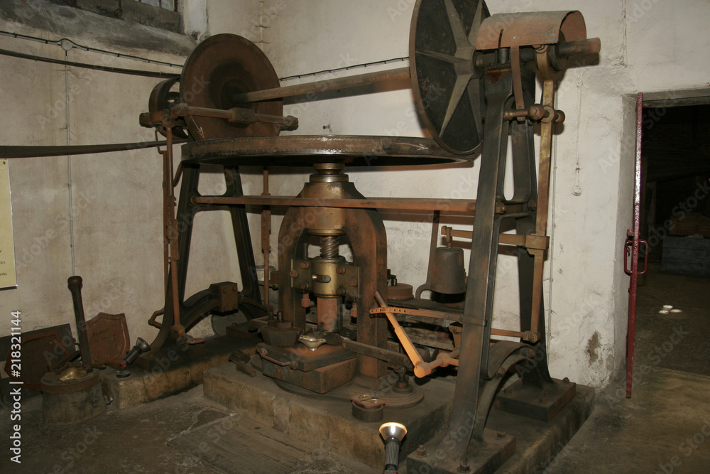  Old tools and machinery in old  copper objects factory