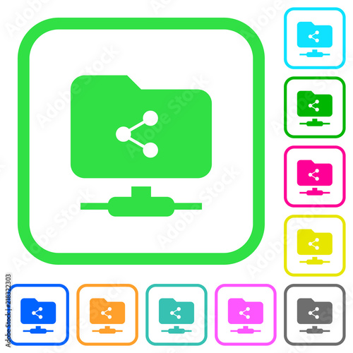 FTP share vivid colored flat icons