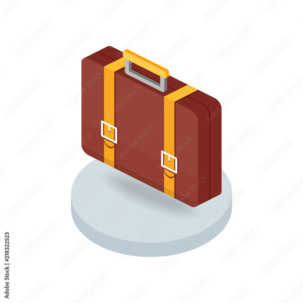 Suitcase isometric vector icon Suitcase isometric vector icon