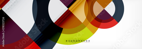 Vector circular geometric abstract background