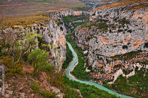 Verdon Gorge, Provence, France: landscape of the river canyon photo