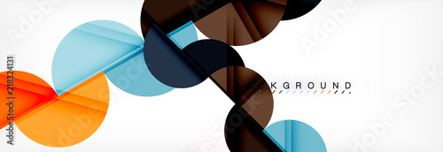 Circle abstract background, geometric illustration