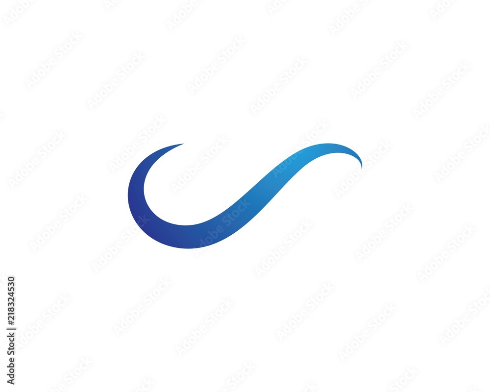 Water Wave symbol and icon Logo Template