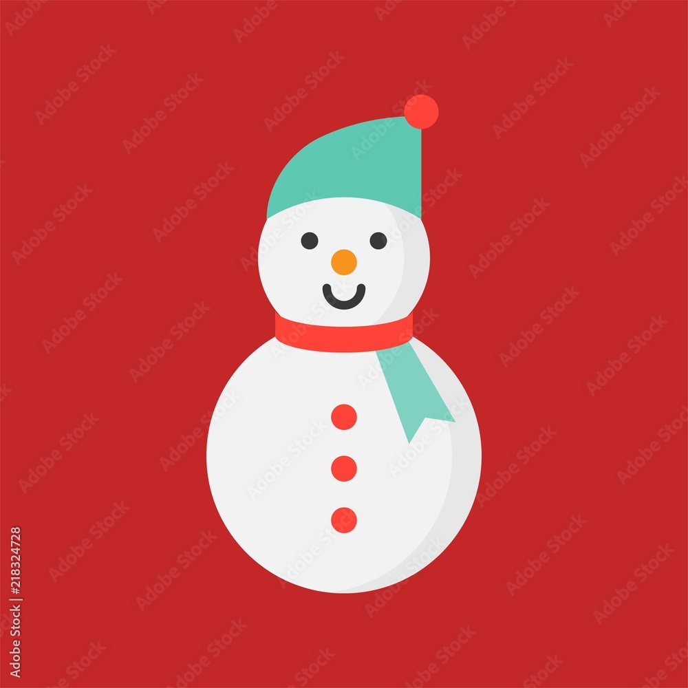snowman flat icon, Christmas theme set snowman flat icon, Christmas theme set