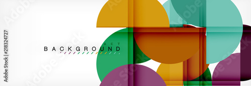 Circle abstract background, geometric illustration