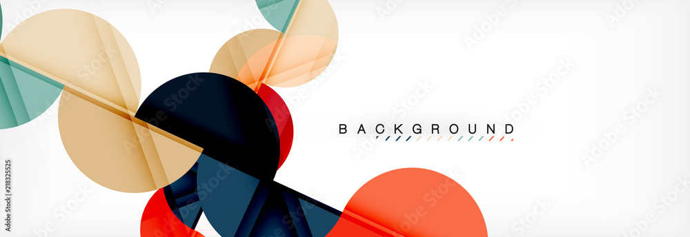 Modern geometrical abstract background - circles. Business or technology presentation design template, brochure or flyer pattern, or geometric web banner Modern geometrical abstract background - circles. Business or technology presentation design template, brochure or flyer pattern, or geometric web banner