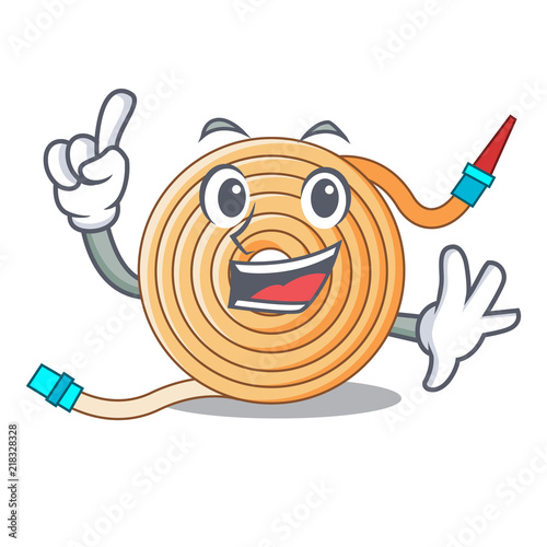 Finger the water hose mascot