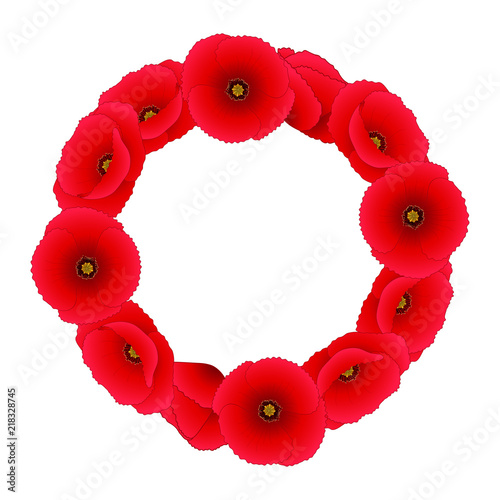Fototapeta Naklejka Na Ścianę i Meble -  Red Corn Poppy Weath