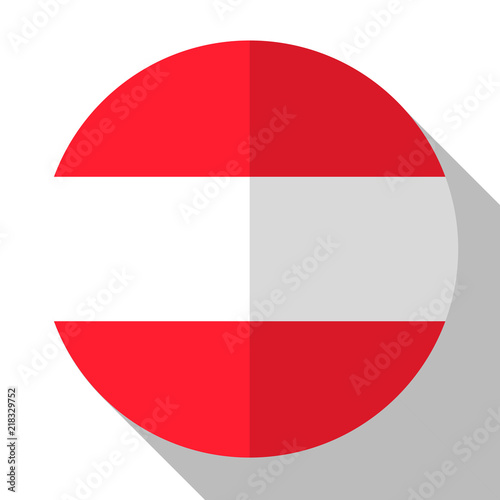 Flag Austria - round flatstyle button with a shadow. Free Download Flag Austria - round flatstyle button with a shadow. - GFXLoad