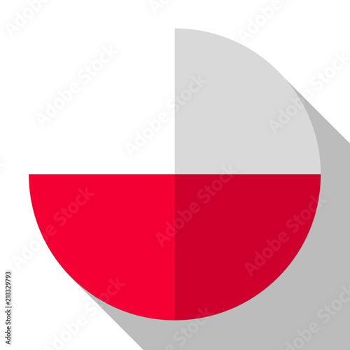 Free Download Flag Poland - round flatstyle button with a shadow. - GFXLoad