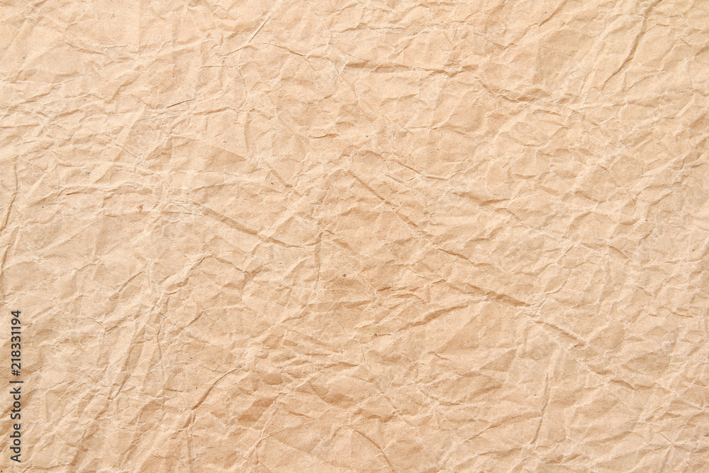 Brown wrinkle recycle paper background Brown wrinkle recycle paper background