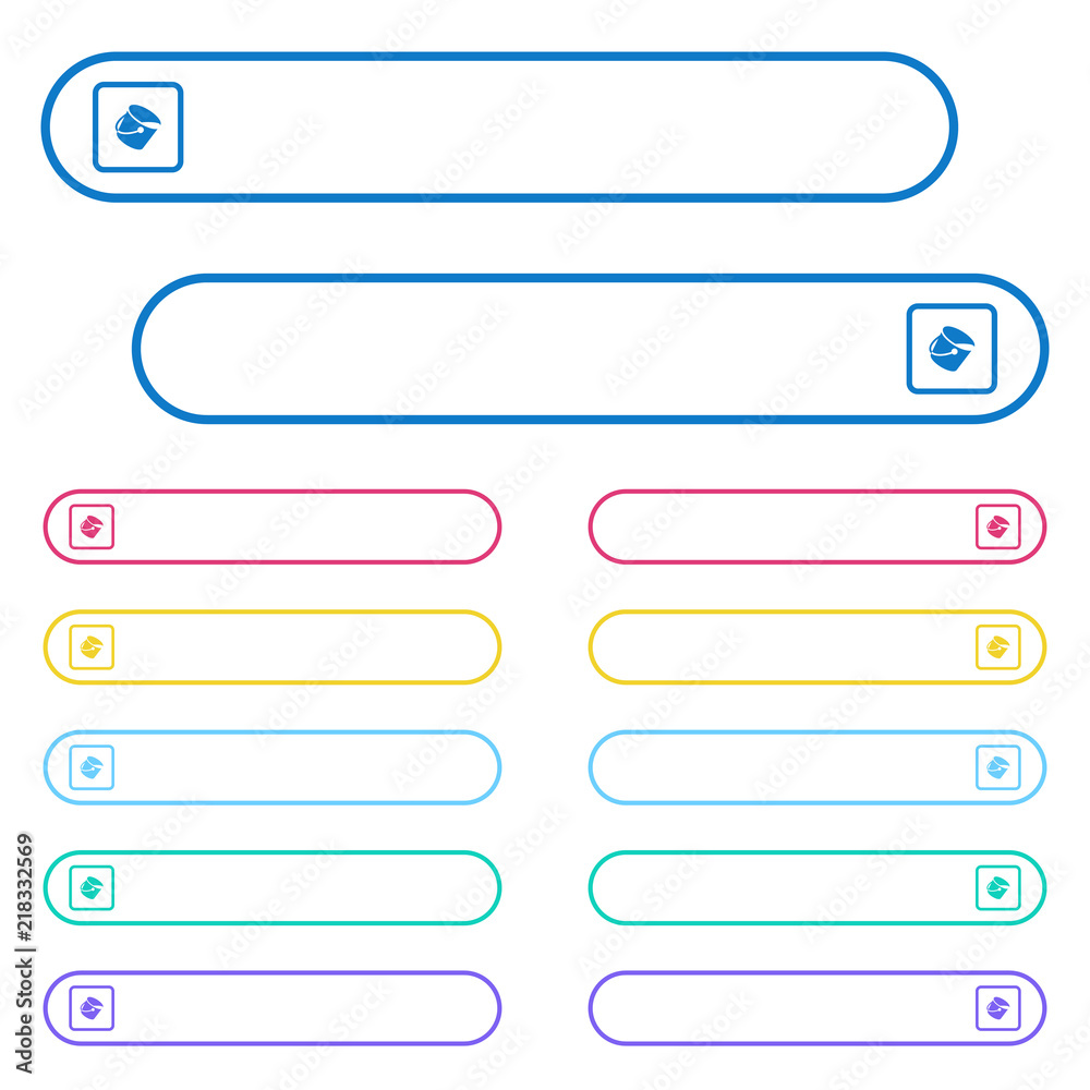Fill object icons in rounded color menu buttons Fill object icons in rounded color menu buttons